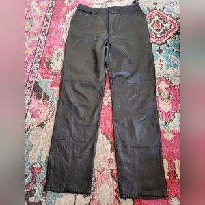 Black 100% Leather Pants Jones New York